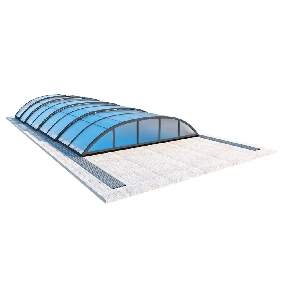 Abri de piscine Horizon - 7.03x3.36 m - polycarbonate alvéolaire 8 mm - pour piscine BAS7307