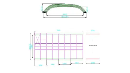 Abri de piscine Horizon - 7.03x3.36 m - polycarbonate alvéolaire 8 mm - pour piscine BAS7307