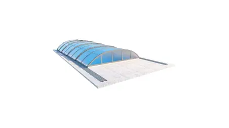 Abri de piscine Horizon - 7.03x3.36 m - polycarbonate alvéolaire 8 mm - pour piscine BAS7307
