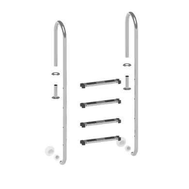 Échelle de piscine en acier inoxydable à 4 marches