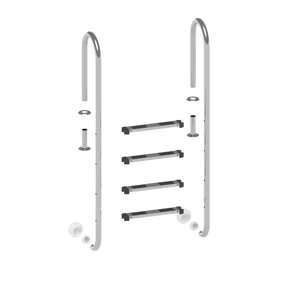 Échelle de piscine en acier inoxydable à 4 marches