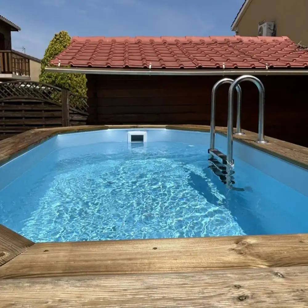 Piscine en bois Nemo 4.3x3 - H.1.18 m fixations à sceller