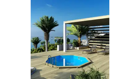 Piscine en bois Coral 3.25x3.25 - H.1.18 m autoportante