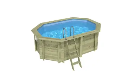 Piscine en bois Nemo 4.3x3 - H.1.31 m fixations à sceller