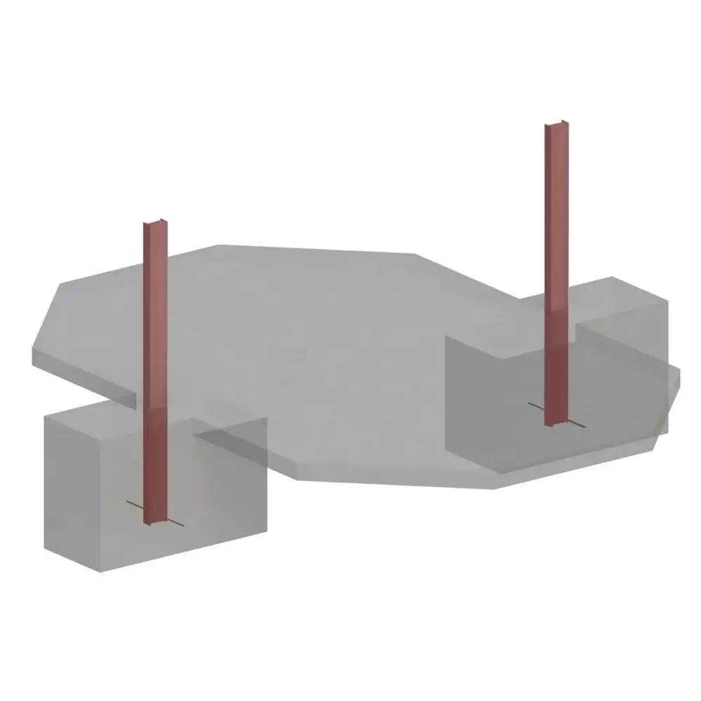 Piscine en bois Nemo 5.79x3.49 - H.1.45 m fixations à sceller