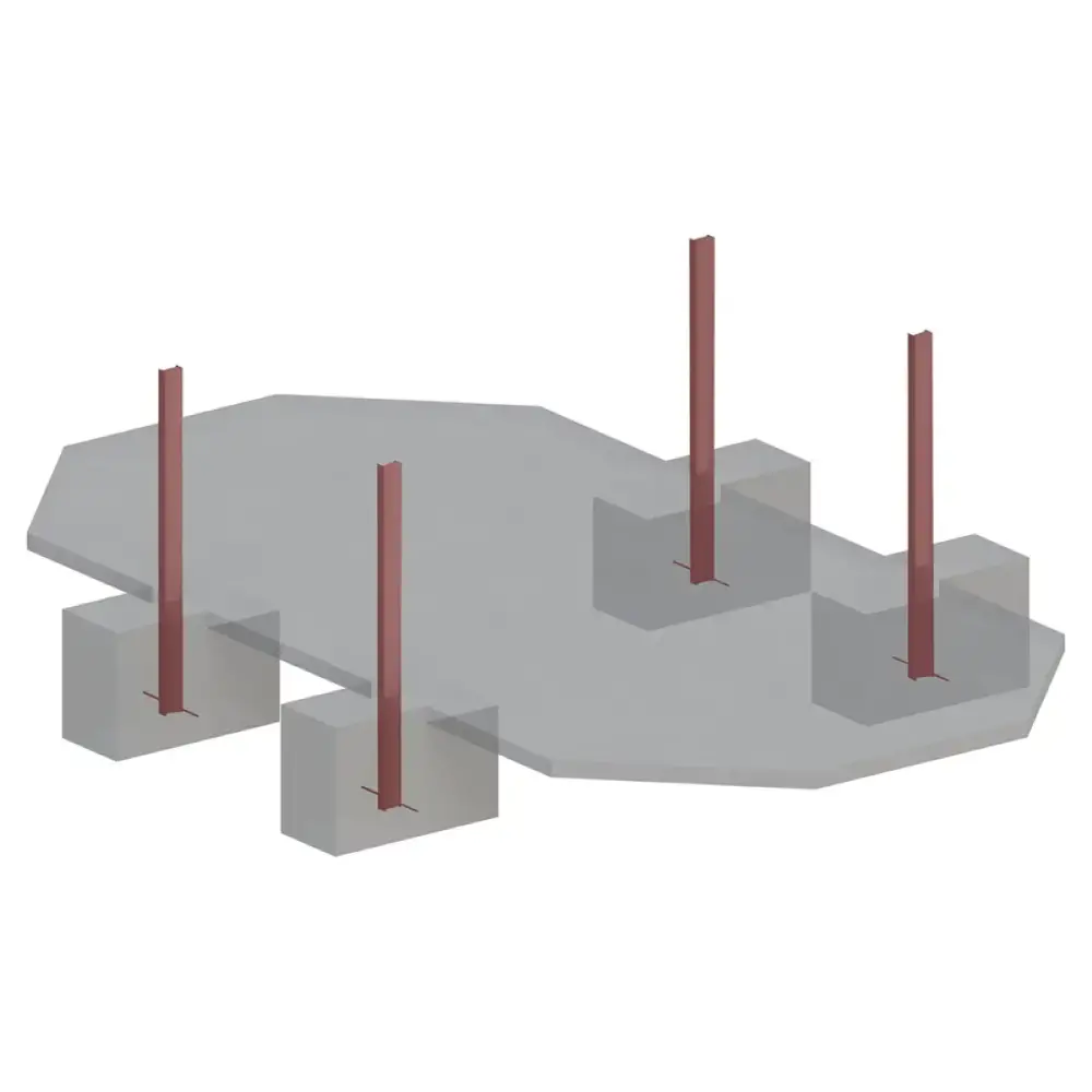 Piscine en bois Nemo 7.3x3.97 - H.1.45 m fixations à sceller