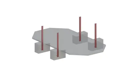 Piscine en bois Nemo 7.3x3.97 - H.1.45 m fixations à sceller