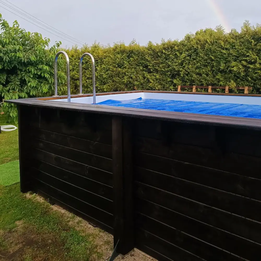 Piscine en bois Aqua 4.65x2.85 - H.1.24 m fixations à sceller