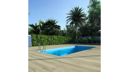 Piscine en bois Aqua 7x3.75 - H.1.45 m fixations à sceller