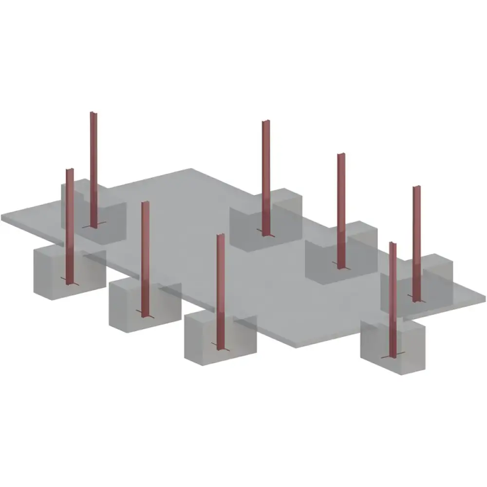 Piscine en bois Aqua 7x3.75 - H.1.45 m fixations à sceller