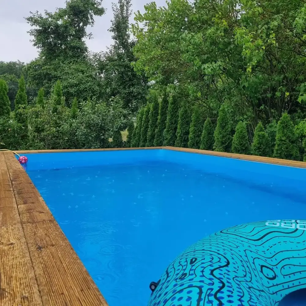 Piscine en bois Aqua 8.5x4.35 - H.1.45 m fixations à sceller