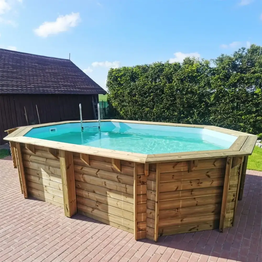 Piscine en bois Nemo 4.3x3 - H.1.18 m fixations à visser