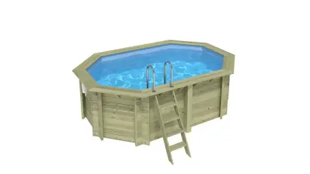 Piscine en bois Nemo 4.3x3 - H.1.31 m fixations à visser