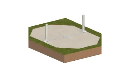 Piscine en bois Nemo 5.79x3.49 - H.1.45 m cadre en métal, sans dalle béton