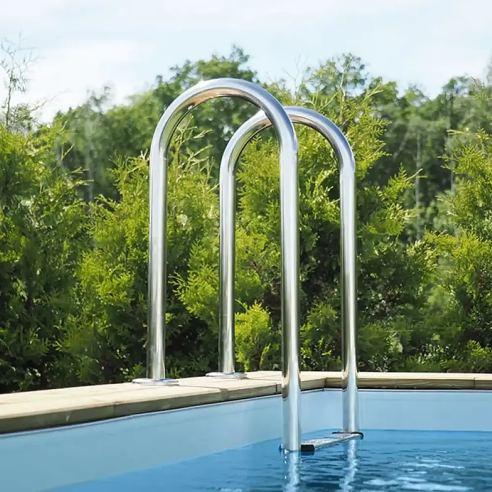 Piscine en bois Nemo 7.3x3.97 - H.1.45 m cadre en métal, sans dalle béton