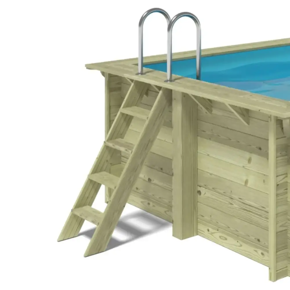 Piscine en bois Aqua 4.65x2.85 - H.1.24 m fixations à visser