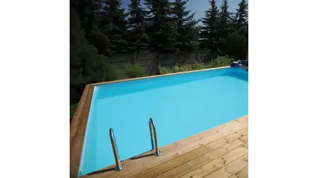 Piscine en bois Aqua 4.65x2.85 - H.1.24 m fixations à visser