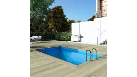 Piscine en bois Aqua 4.65x2.85 - H.1.24 m cadre en métal, sans dalle béton