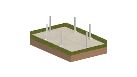 Piscine en bois Aqua 6.1x2.85 - H.1.31 m cadre en métal, sans dalle béton