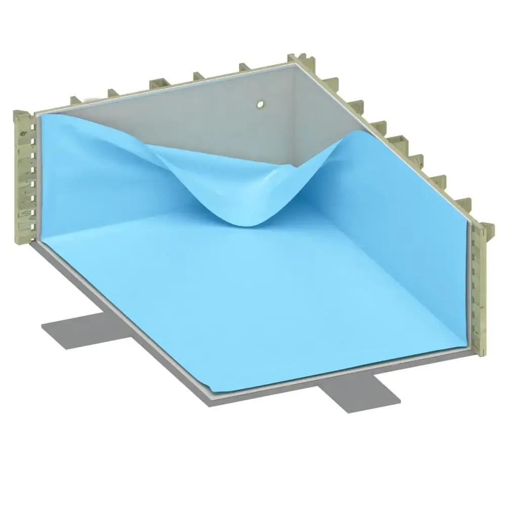 Piscine en bois Aqua 8.5x4.35 - H.1.45 m cadre en métal, sans dalle béton