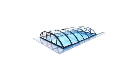 Abri de piscine Horizon - 4.33x2.52 m - polycarbonate massif 3 mm - pour piscine BAS7302. BAS7303