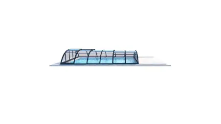 Abri de piscine Horizon - 4.33x2.52 m - polycarbonate massif 3 mm - pour piscine BAS7302. BAS7303