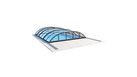 Abri de piscine Horizon - 4.33x2.52 m - polycarbonate massif 3 mm - pour piscine BAS7302. BAS7303