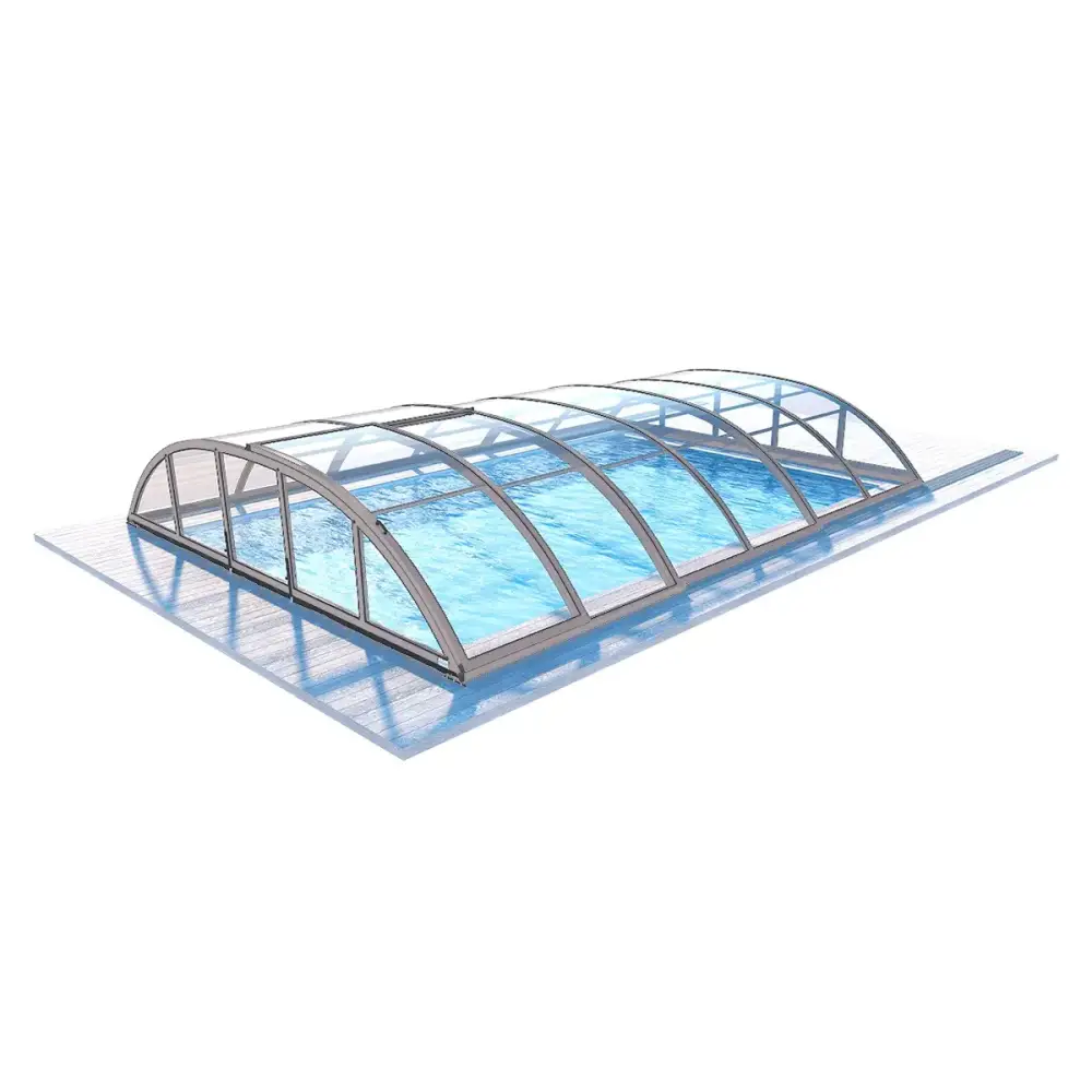 Abri de piscine Horizon - 4.33x2.52 m - polycarbonate massif 3 mm - pour piscine BAS7302. BAS7303