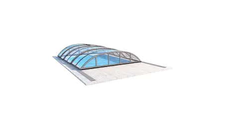 Abri de piscine Horizon - 4.33x2.52 m - polycarbonate massif 3 mm - pour piscine BAS7302. BAS7303