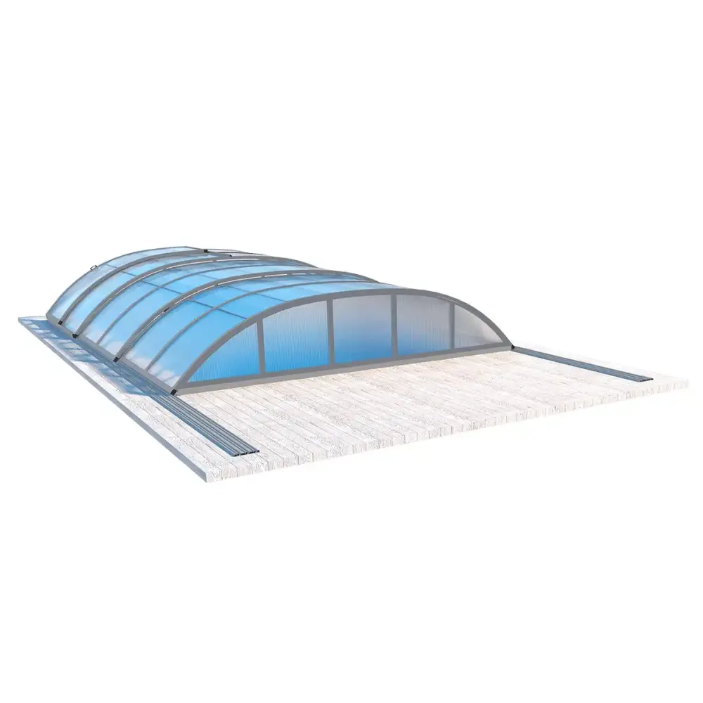 Abri de piscine Horizon - 4.33x2.52 m - polycarbonate alvéolaire 8 mm - pour piscine BAS7302. BAS7303