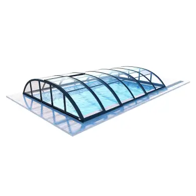 Abri de piscine Horizon - 4.64x2.52 m - polycarbonate massif 3 mm - pour piscine BAS7304
