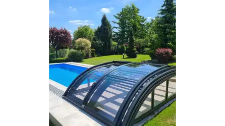 Abri de piscine Horizon - 6.1x2.38 m - polycarbonate massif 3 mm - pour piscine BAS7306