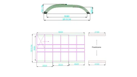 Abri de piscine Horizon - 5.95x3.08 m - polycarbonate massif 3 mm - pour piscine BAS7305