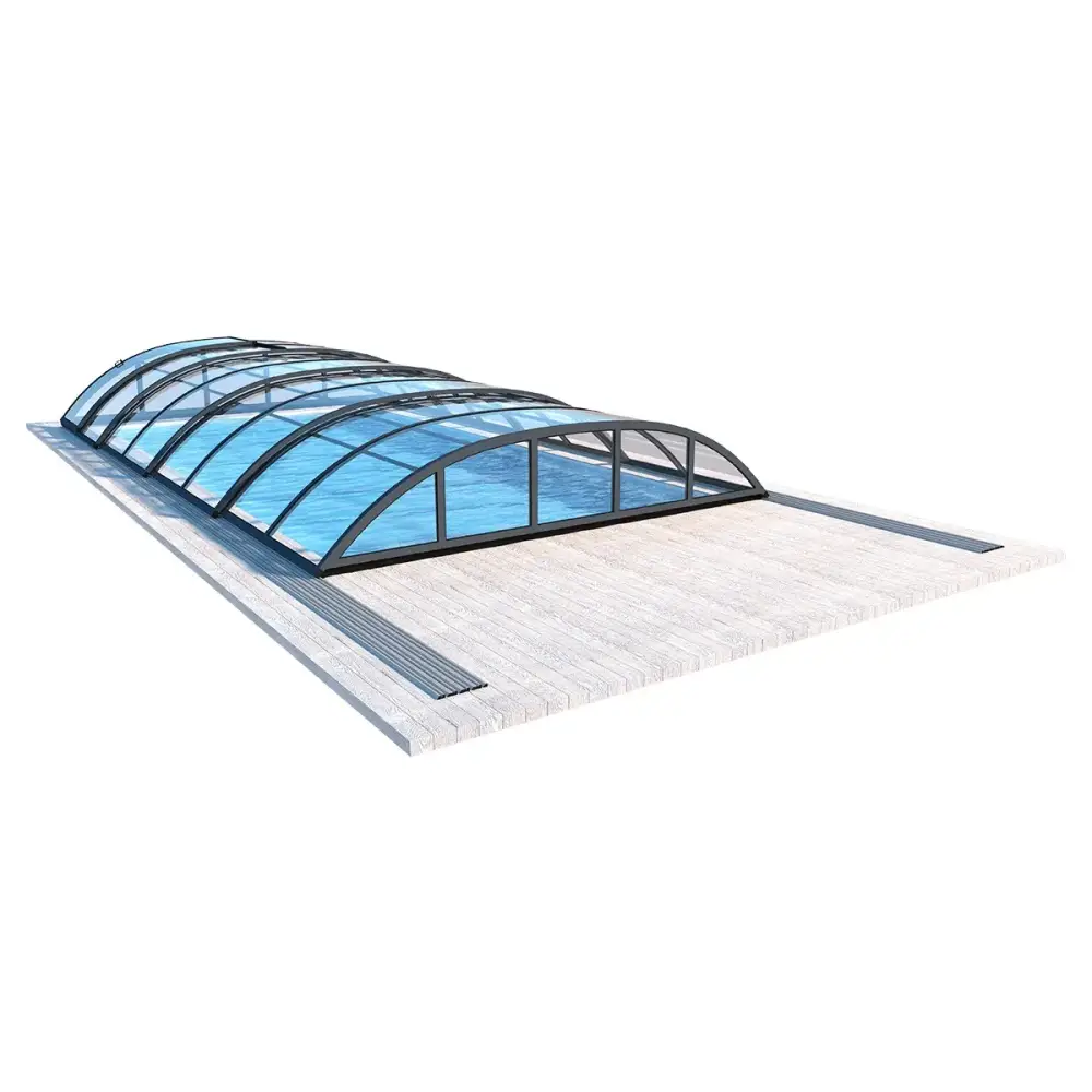 Abri de piscine Horizon - 7.03x3.36 m - polycarbonate massif 3 mm - pour piscine BAS7307