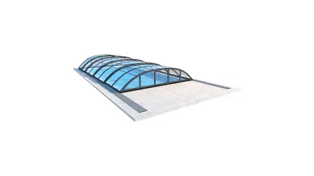Abri de piscine Horizon - 7.03x3.36 m - polycarbonate massif 3 mm - pour piscine BAS7307