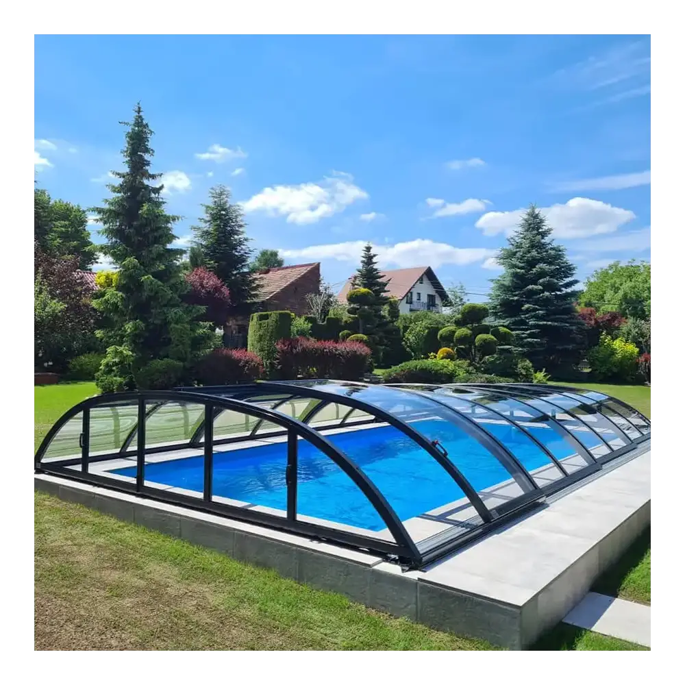 Abri de piscine Horizon - 7.03x3.36 m - polycarbonate massif 3 mm - pour piscine BAS7307