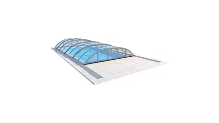 Abri de piscine Horizon - 7.03x3.36 m - polycarbonate massif 3 mm - pour piscine BAS7307