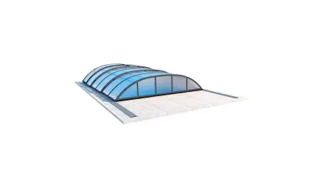 Abri de piscine Horizon - 5.95x3.08 m - polycarbonate alvéolaire 8 mm - pour piscine BAS7305