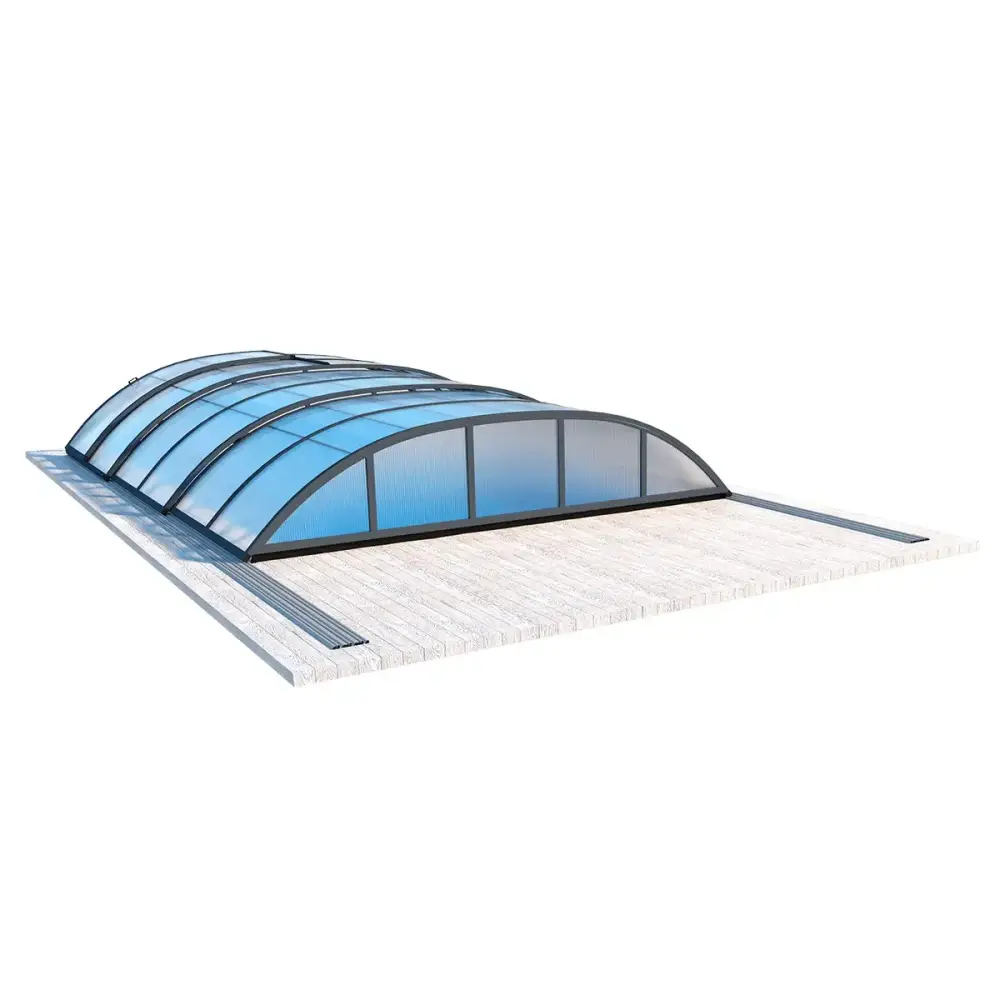 Abri de piscine Horizon - 6.1x2.38 m - polycarbonate alvéolaire 8 mm - pour piscine BAS7306