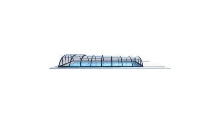 Abri de piscine Horizon - 7.43x3.5 m - polycarbonate massif 3 mm - pour piscine BAS7308