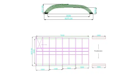 Abri de piscine Horizon - 7.43x3.5 m - polycarbonate massif 3 mm - pour piscine BAS7308