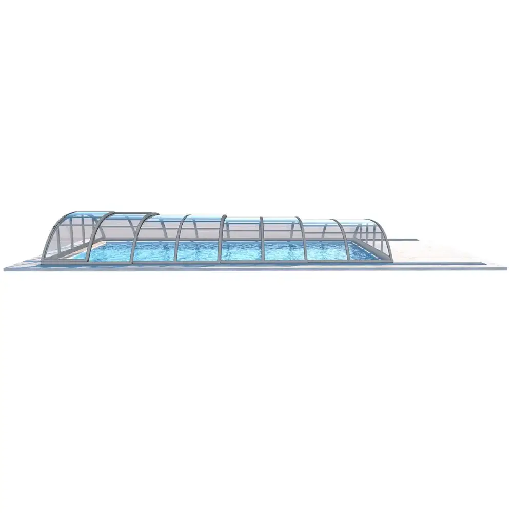 Abri de piscine Horizon - 7.43x3.5 m - polycarbonate massif 3 mm - pour piscine BAS7308