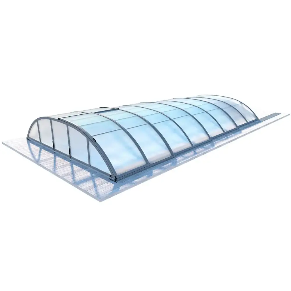 Abri de piscine Horizon - 7.43x3.5 m - polycarbonate alvéolaire 8 mm - pour piscine BAS7308
