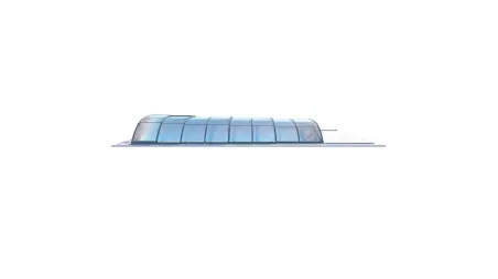 Abri de piscine Horizon - 7.43x3.5 m - polycarbonate alvéolaire 8 mm - pour piscine BAS7308