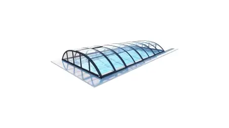 Abri de piscine Horizon - 8.58x3.92 m - polycarbonate massif 3 mm - pour piscine BAS7309