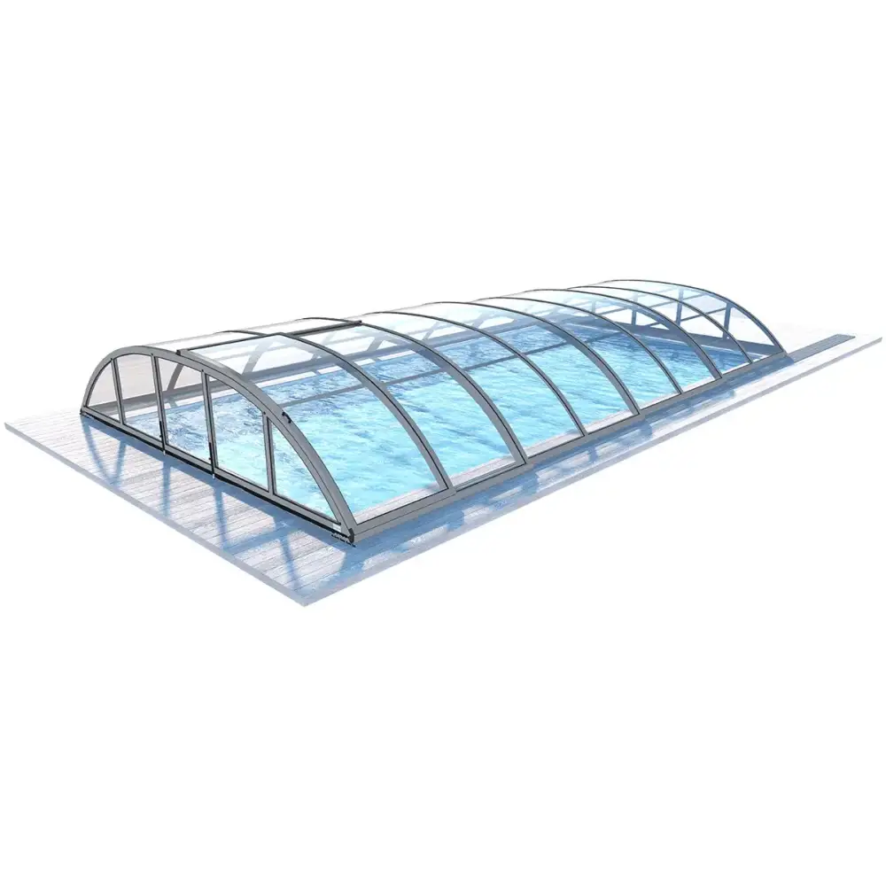 Abri de piscine Horizon - 8.58x3.92 m - polycarbonate massif 3 mm - pour piscine BAS7309
