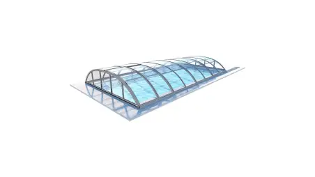 Abri de piscine Horizon - 8.58x3.92 m - polycarbonate massif 3 mm - pour piscine BAS7309