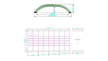 Abri de piscine Horizon - 8.58x3.92 m - polycarbonate alvéolaire 8 mm - pour piscine BAS7309