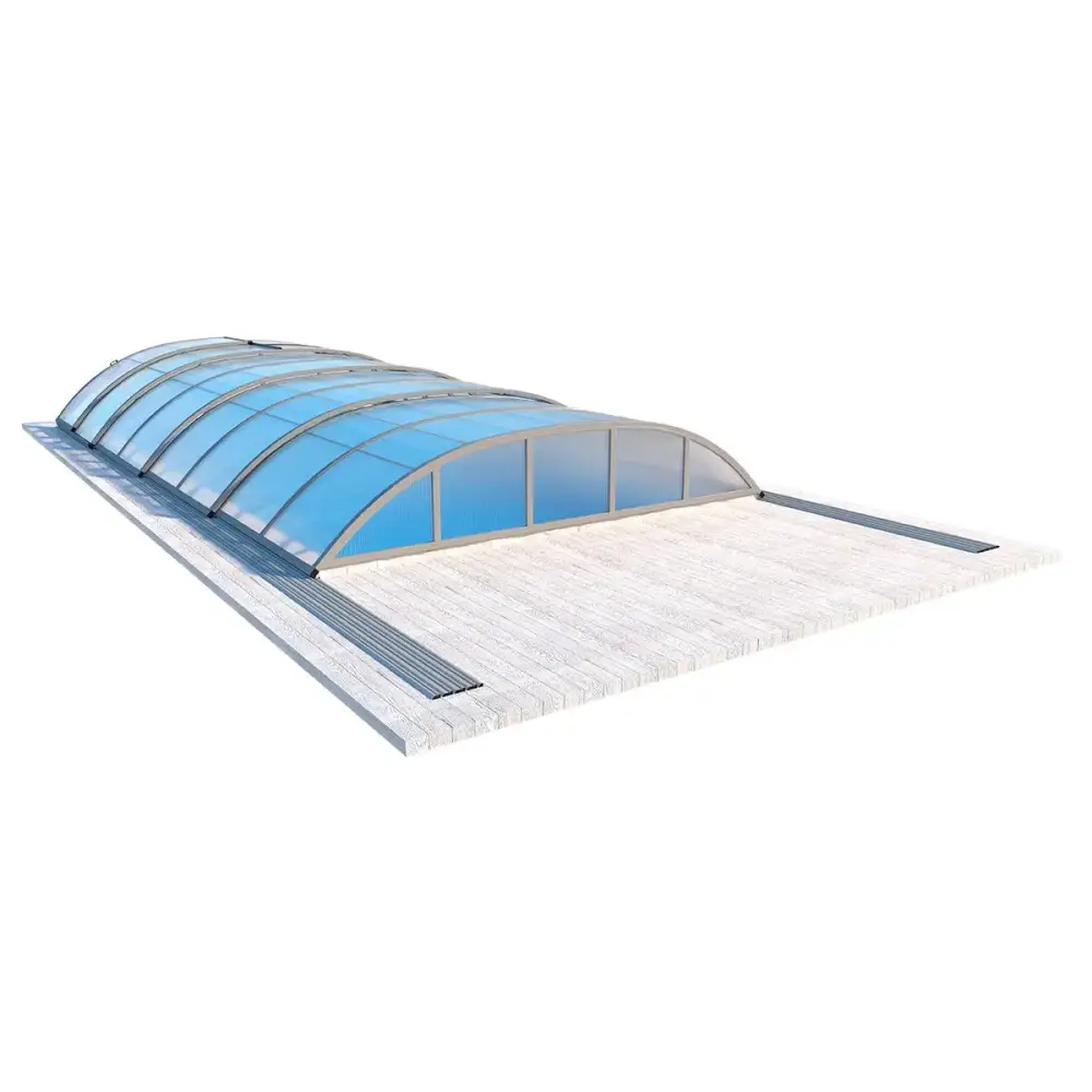 Abri de piscine Horizon - 8.58x3.92 m - polycarbonate alvéolaire 8 mm - pour piscine BAS7309