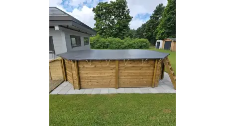 Bâche d'hiver  4.26 x 3.16 m pour piscine BAS7302. BAS7303